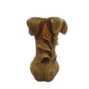 vintage 1980s palm tree shaped indoor outdoor vase.